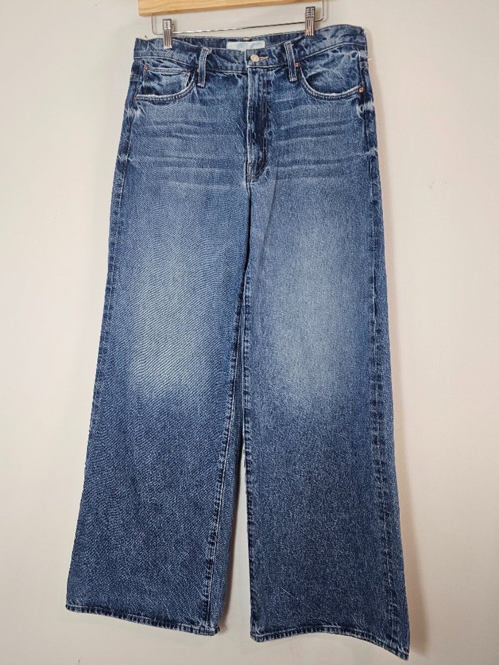 MOTHER The Ditcher Roller Zip Sneak Wash Distressed Jeans Women's Size 29